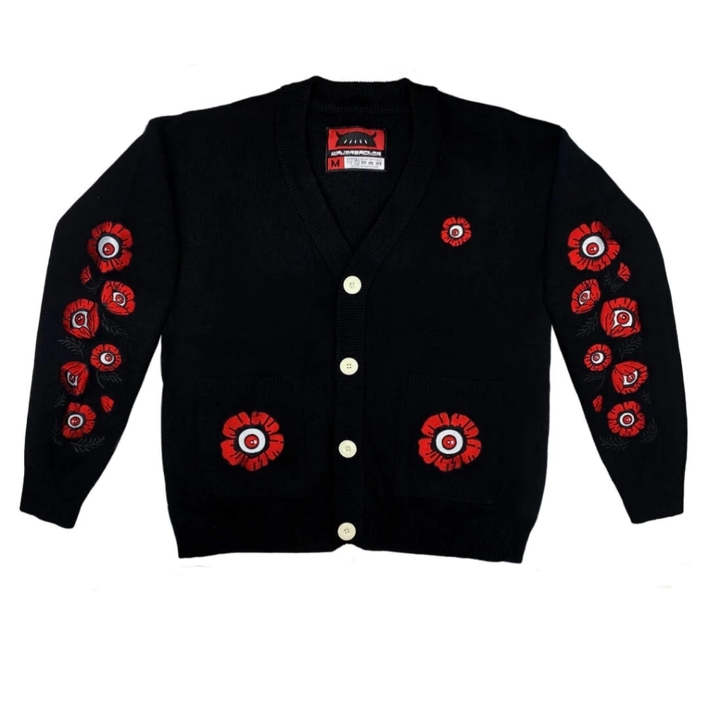 Kinwamonster Poppies Cardigan